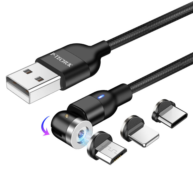 P-TECHUK SP15 Magnetic Charging Cable Black