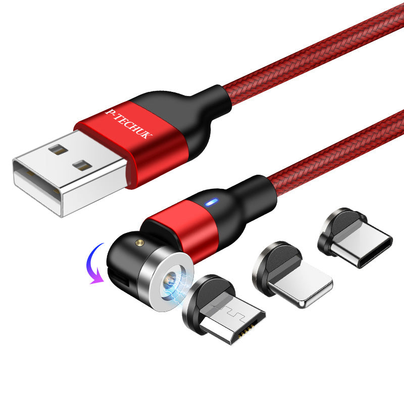 P-TECHUK SP15 Magnetic Charging Cable Red